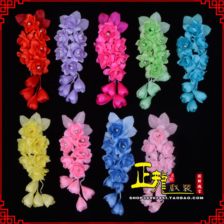 遂昌鬓花头饰小花头花 真丝绢花