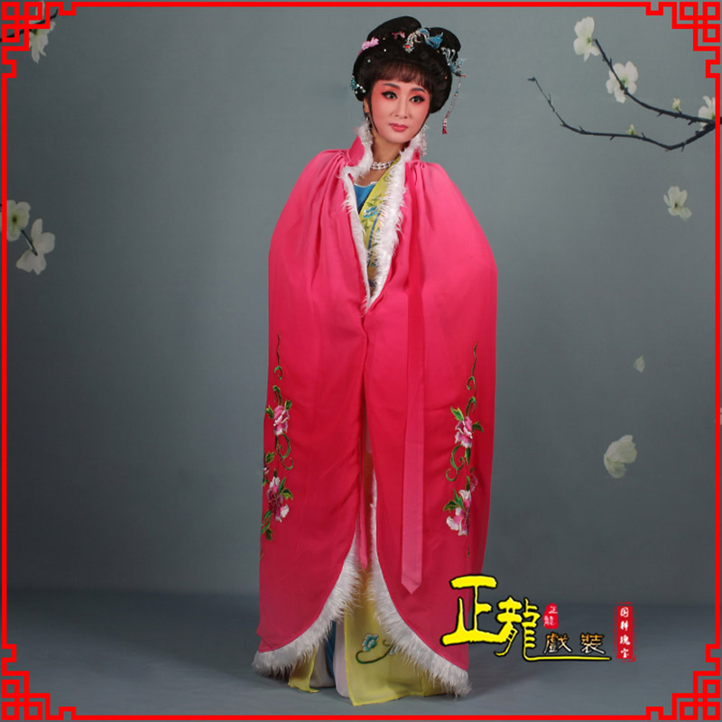 遂昌小花旦绣花斗篷 花旦披风